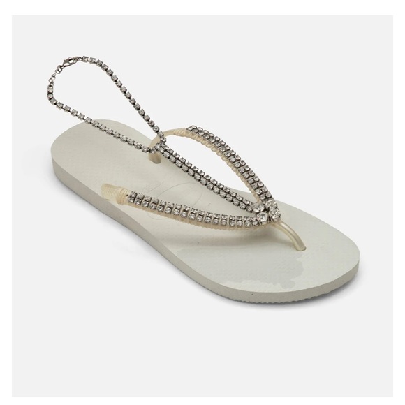 Coravana Double Glam Crystal Flip Flops - Picture 4 of 11